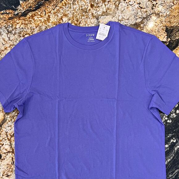 NWT J. Crew Men's Bistro Blue/Purple Washed Jersey Tee - Picture 3 of 9